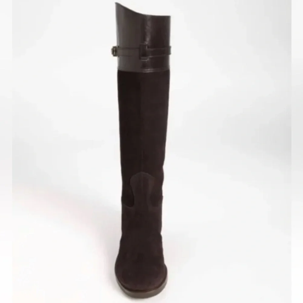 Tory Burch Jenna Brown Suede Tall Riding Boots- Women SZ 7